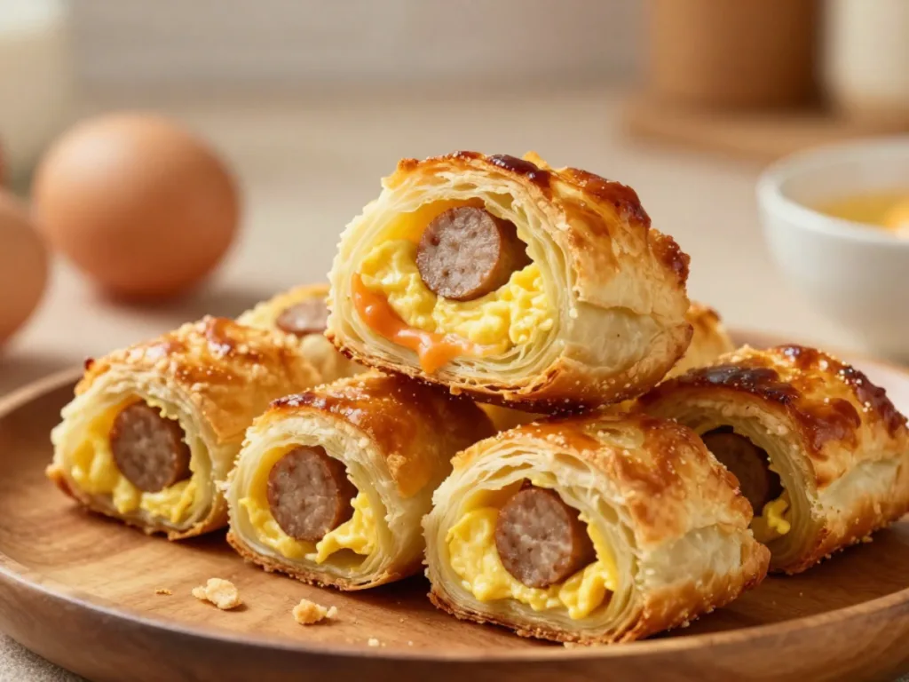 Golden Sausage Egg Breakfast Rolls
