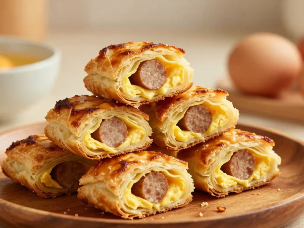Cheesy Sausage Egg Breakfast Rolls