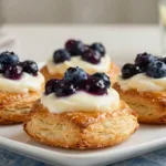 Blueberry puff pastry filling