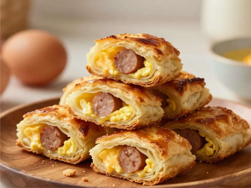 Flaky Sausage Egg Breakfast Rolls