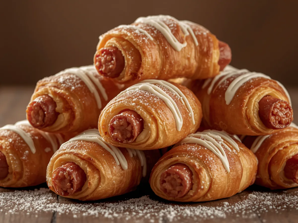 Breakfast Pigs in Cinnamon Rolls tray
