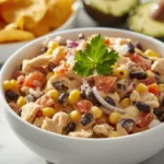 Crunchy Taco Chicken Salad with lime wedges