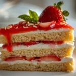 Heavenly Delight Cake with cherries.