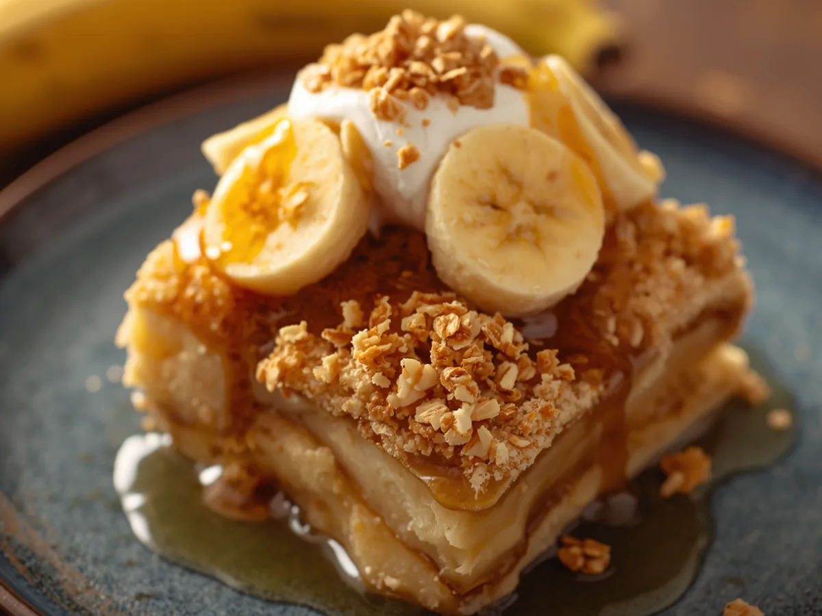 Southern Banana Cobbler Recipe dish;