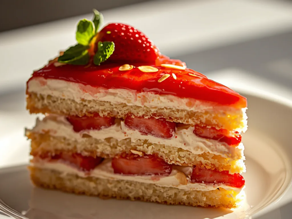 Angel Food Cake Trifle with pudding.