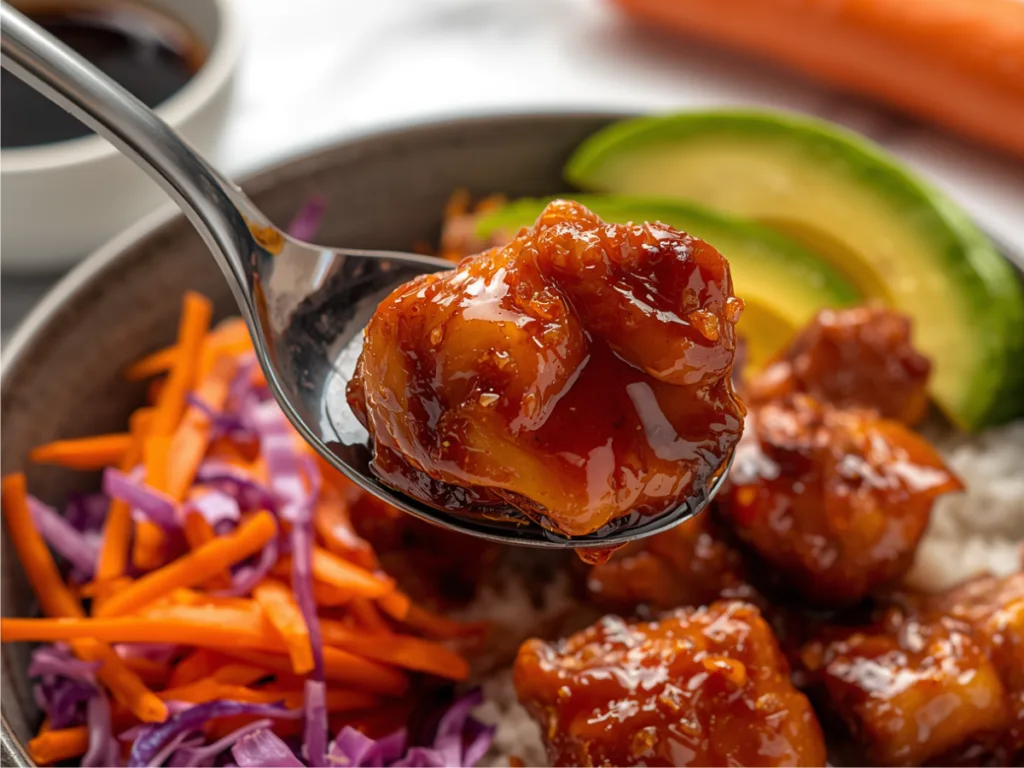 BBQ Chicken Bowl with garlic butter