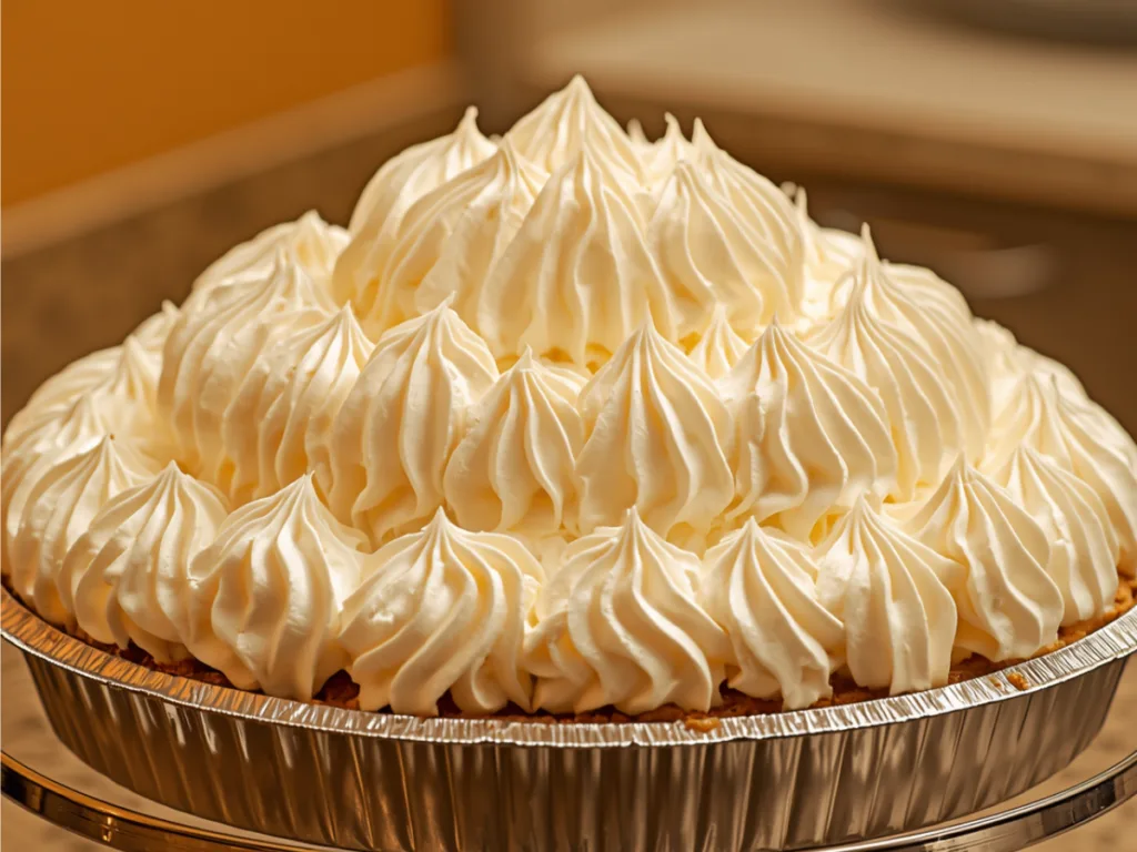 Piping an intricate flower using italian meringue buttercream on a cupcake.