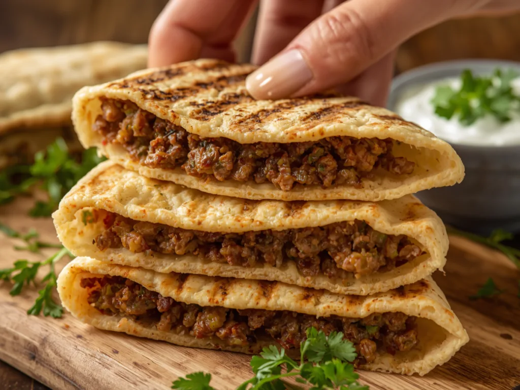 Authentic Lebanese Arayes.