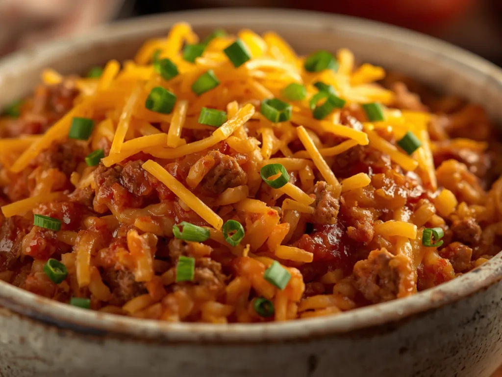 Amish Hamburger Casserole serving