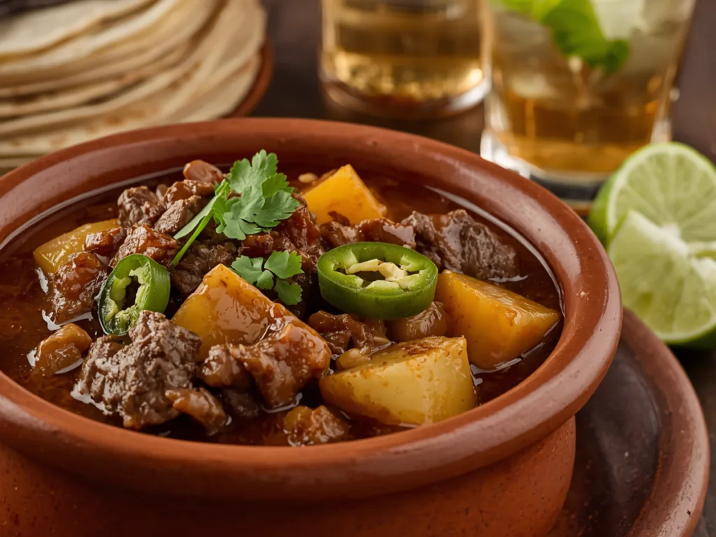 Traditional mexican beef stew recipes carne con papas;