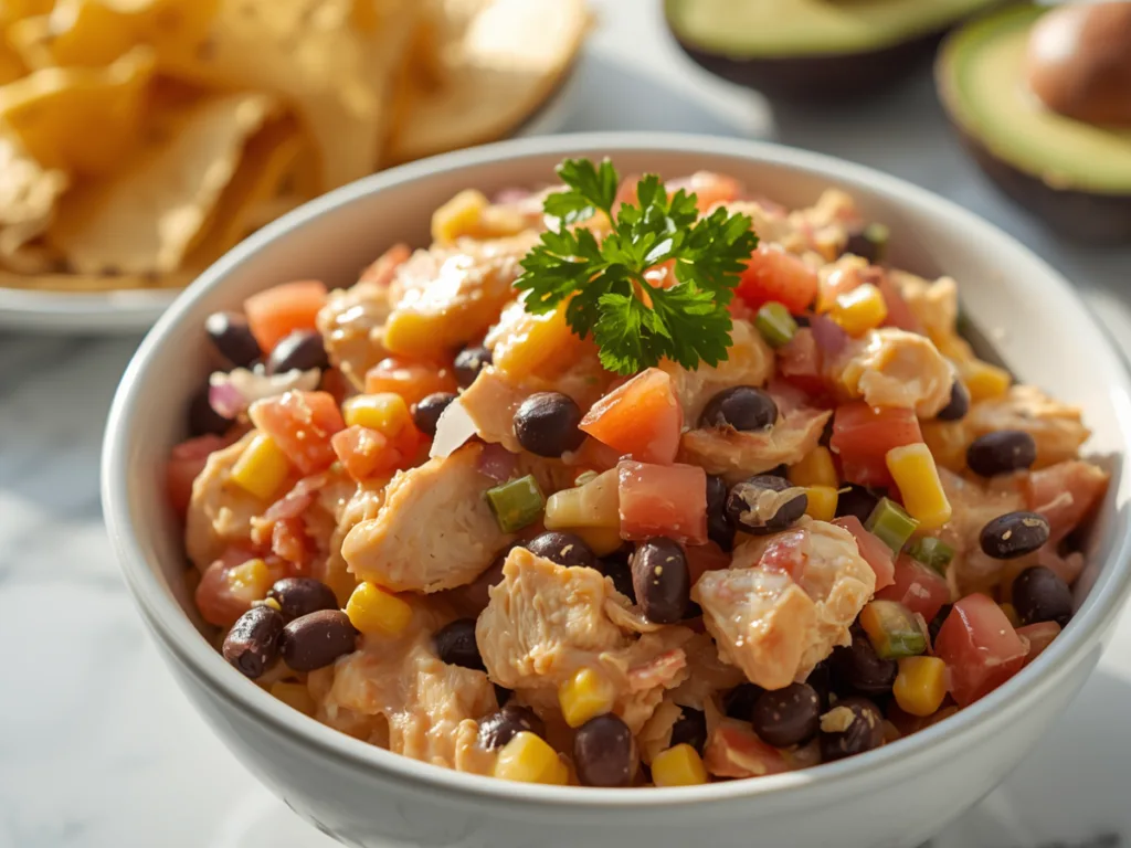 Healthy Crunchy Taco Chicken Salad meal prep