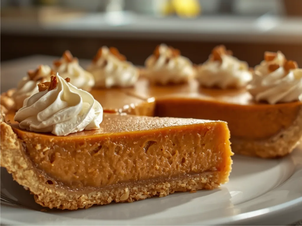 Whisking the amber custard for dolly parton’s butterscotch pie.