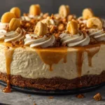 No-Bake Banana Pudding Cheesecake in a springform pan.