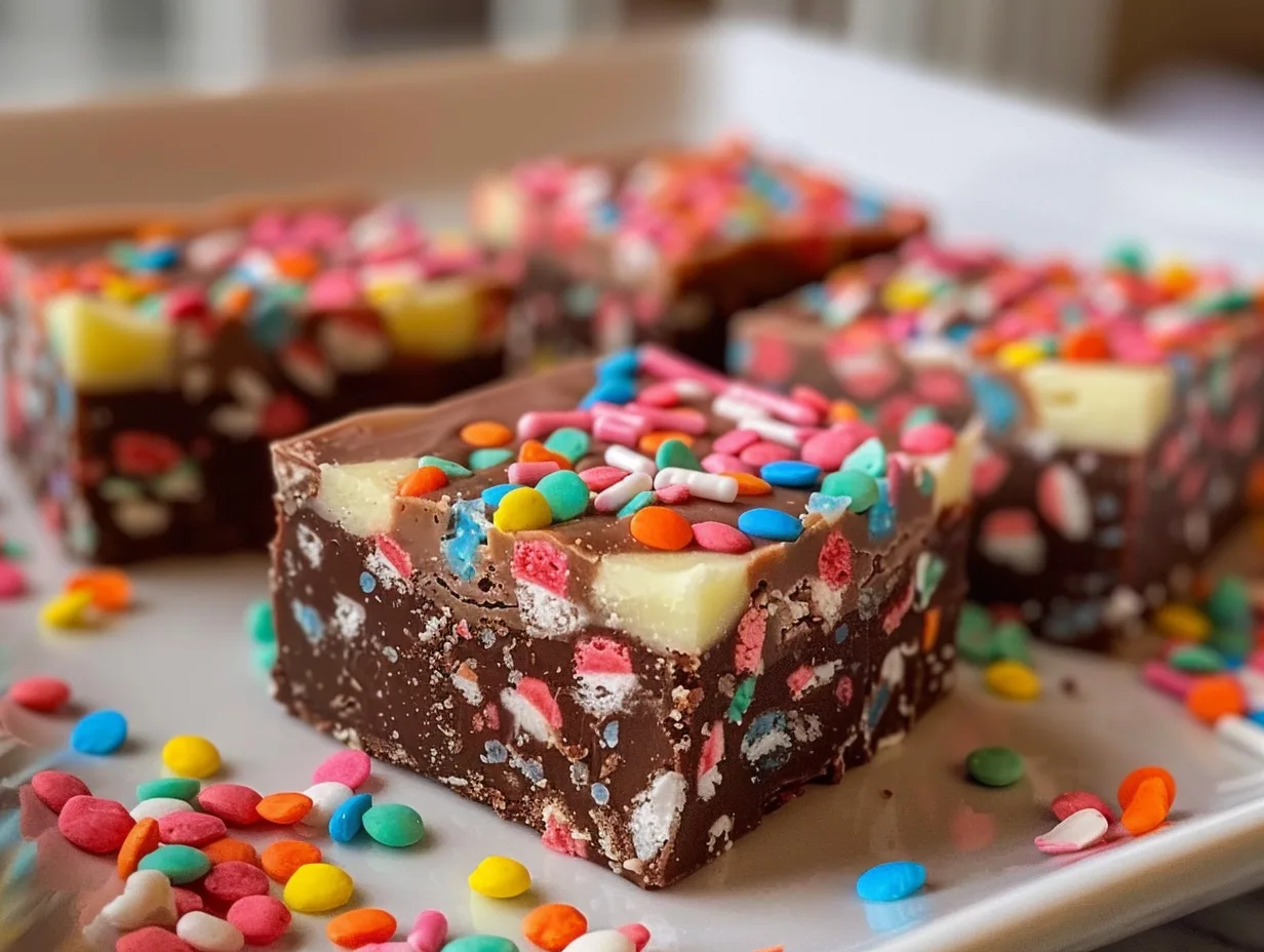 Easy Fudge with Sprinkles Recipe