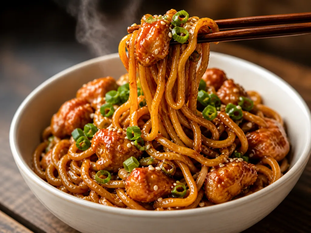 Honey Garlic Chicken Noodles 2