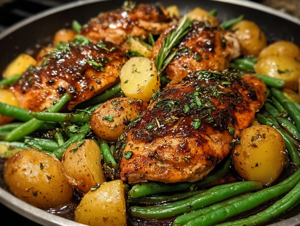 One-Pan Balsamic Chicken with Green Beans and Potatoes 2