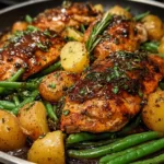 One-Pan Balsamic Chicken with Green Beans and Potatoes 2