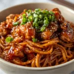 f2 Honey Garlic Chicken Skillet Noodles