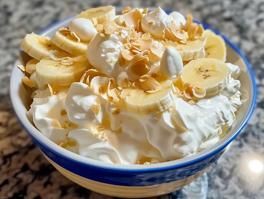 Easy Banana Pudding Fluff Salad Recipe