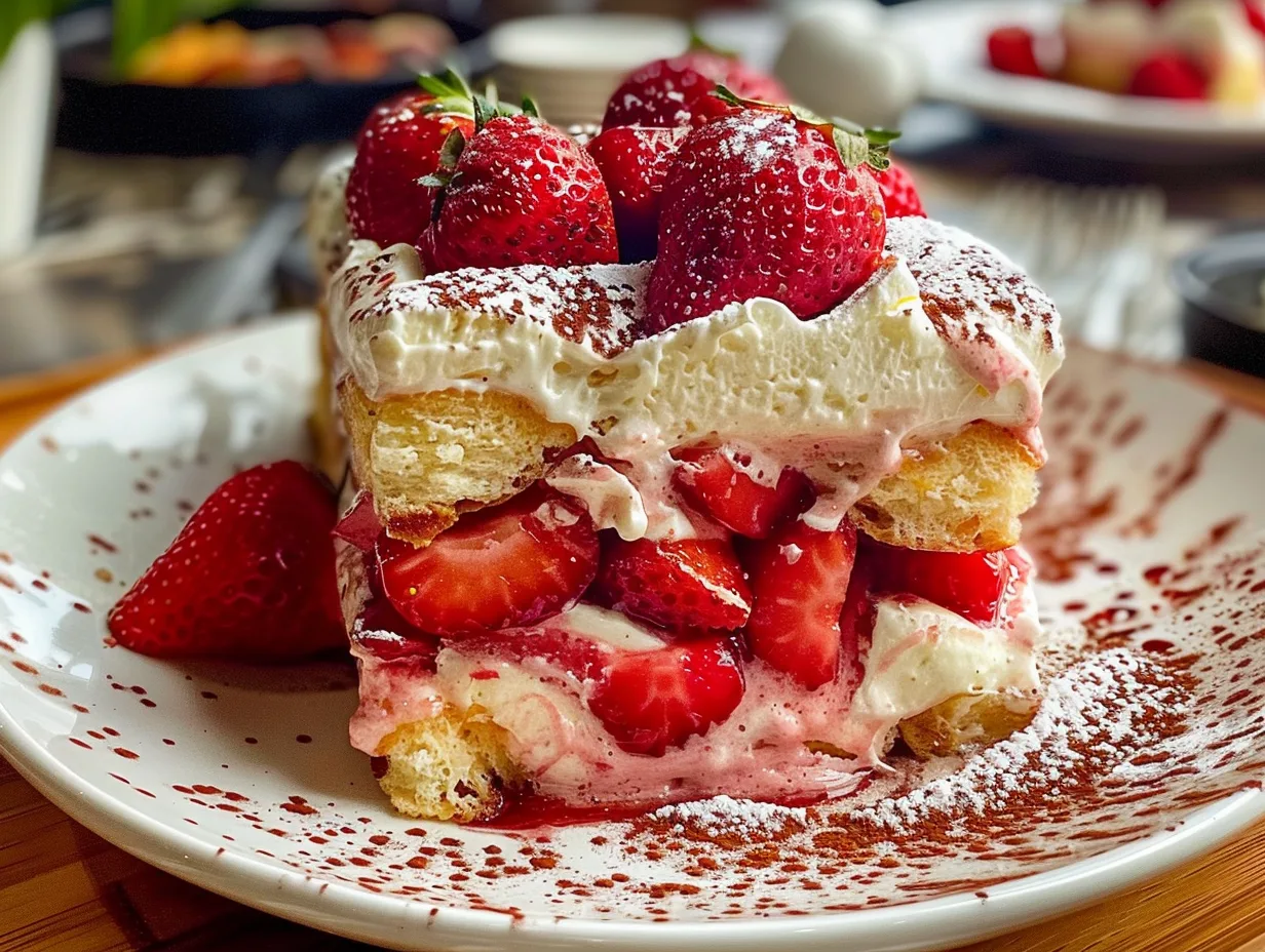 Strawberry Tiramisu Recipe Without Alcohol or Pork