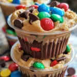 No-Bake Chocolate Chip Cookie Dough M&M Cups Recipe