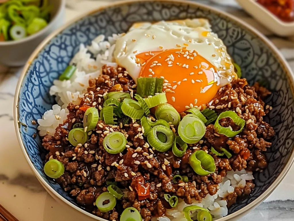 Quick and Easy Korean Ground Beef Bowl