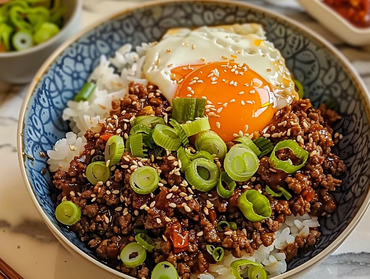 Quick and Easy Korean Ground Beef Bowl