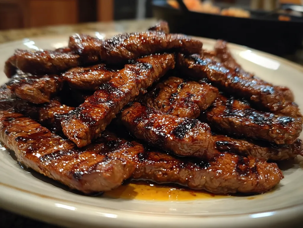 Grill Pan Honey Glazed Steak Strips for Busy Nights