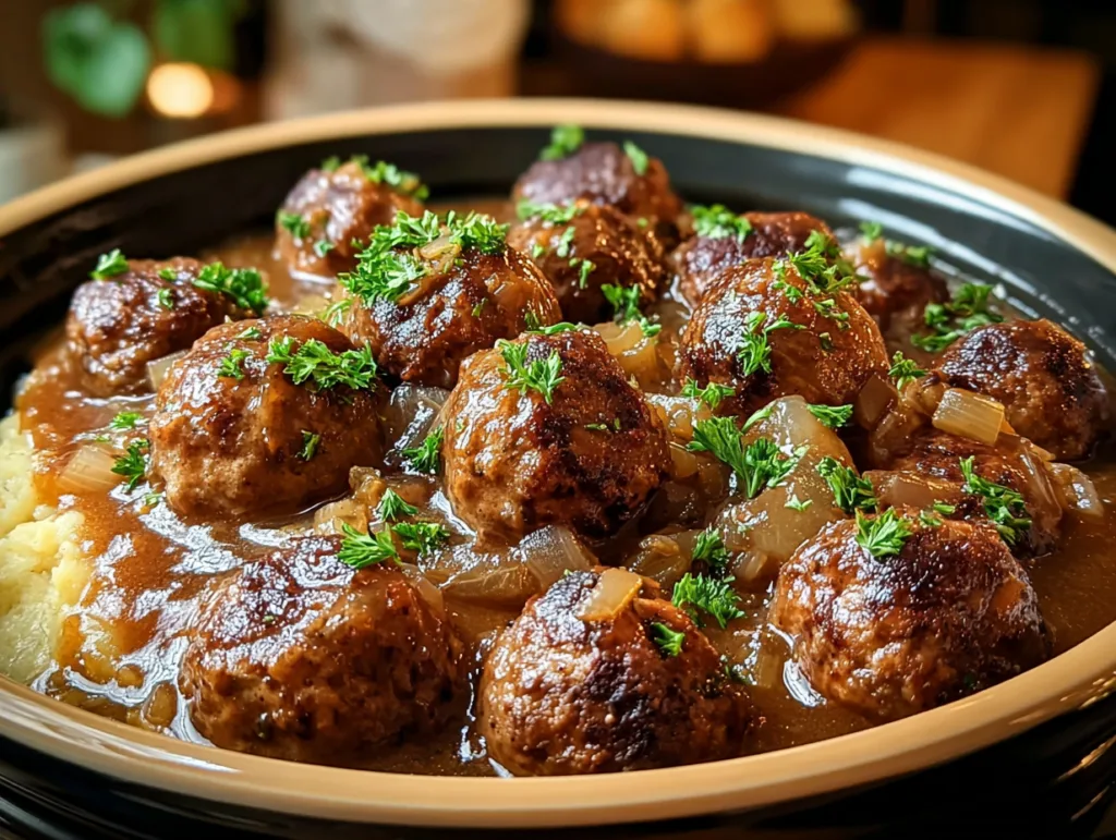 Crock Pot French Onion Meatballs: Cozy Comfort in a Slow Cooker