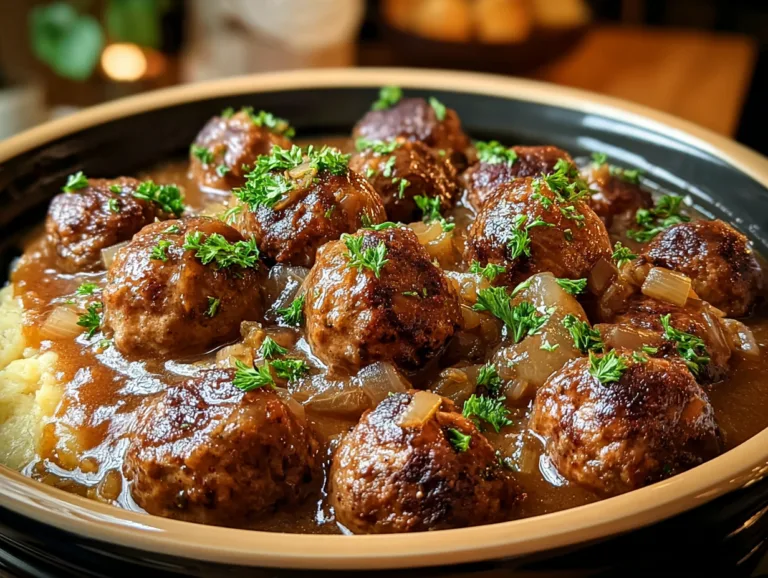 Crock Pot French Onion Meatballs: Cozy Comfort in a Slow Cooker