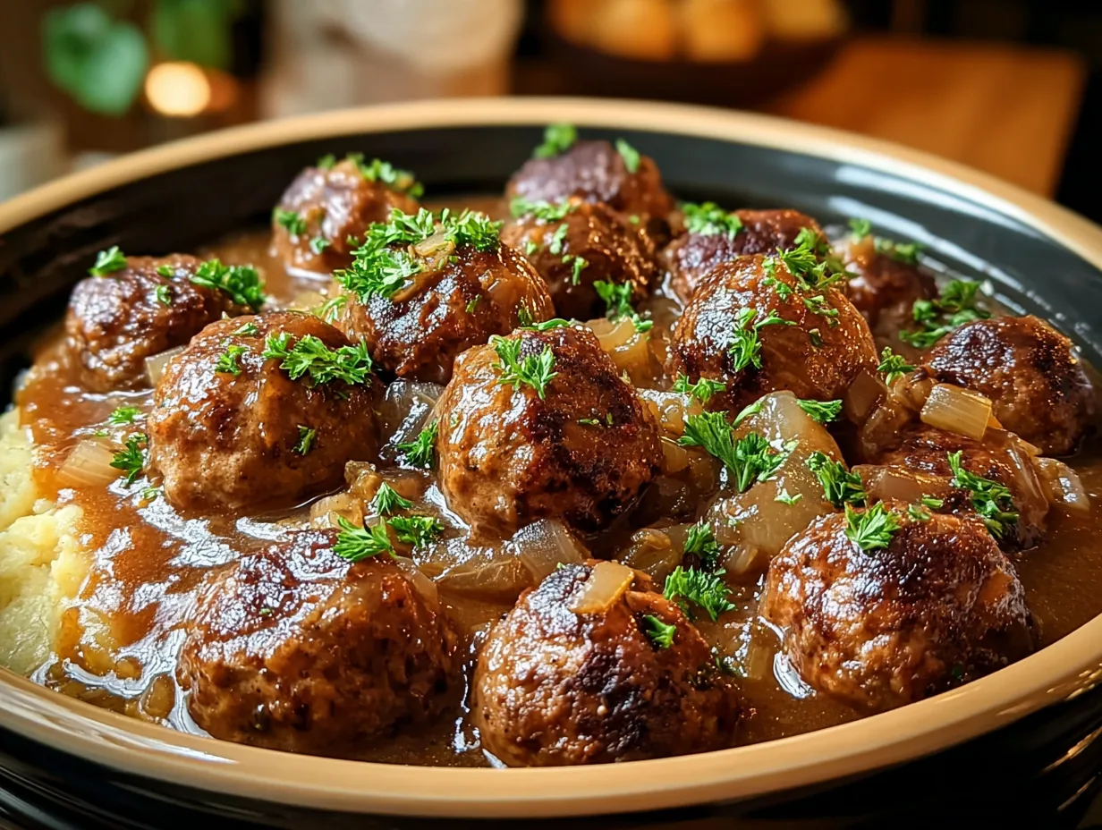 Crock Pot French Onion Meatballs: Cozy Comfort in a Slow Cooker