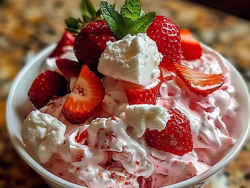 Strawberry Fluff Salad | Easy Dessert Recipe