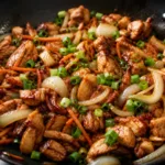 Chicken Thigh Stir Fry in a pan 1