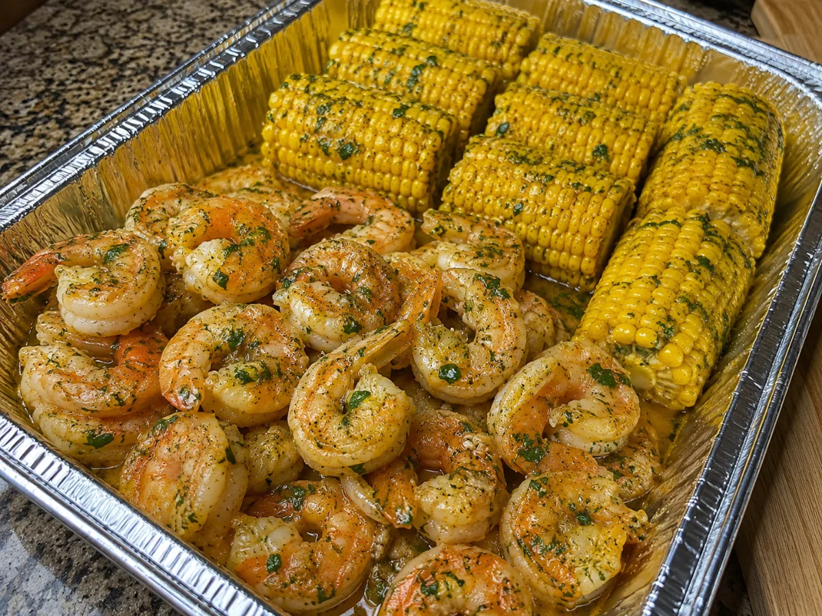 Garlic Butter Shrimp & Sweet Corn Skillet 1