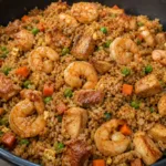 A bowl of Hibachi Chicken & Shrimp Fried Rice