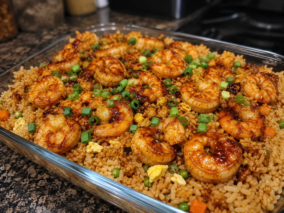 Honey Garlic Chicken and Shrimp Fried Rice 1