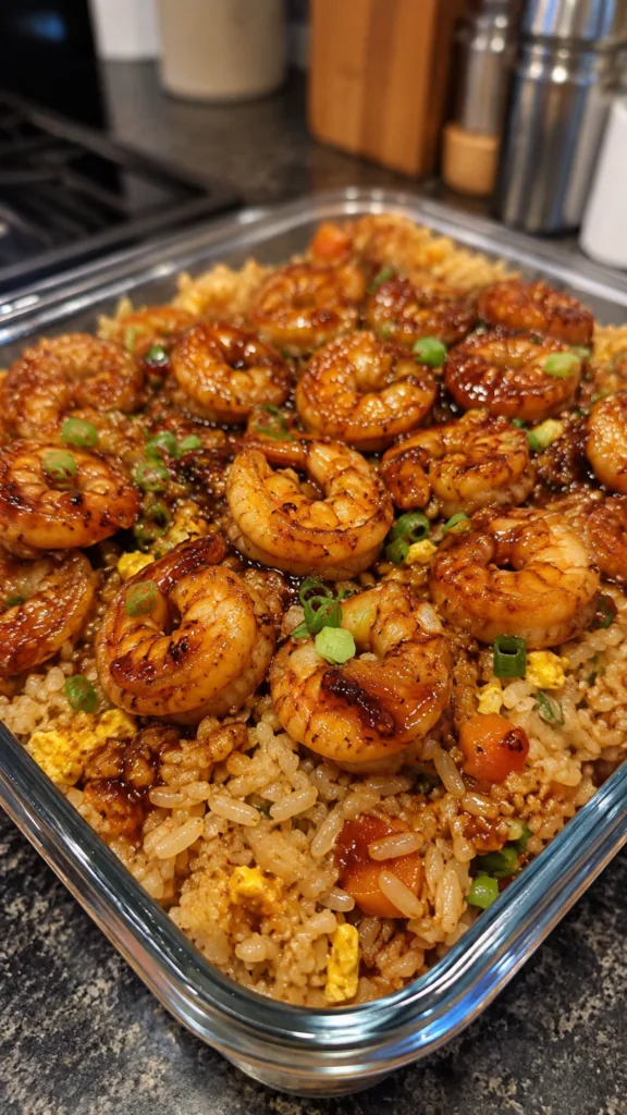 Honey Garlic Chicken and Shrimp Fried Rice 2
