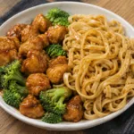 Noodles with chicken and broccoli 1