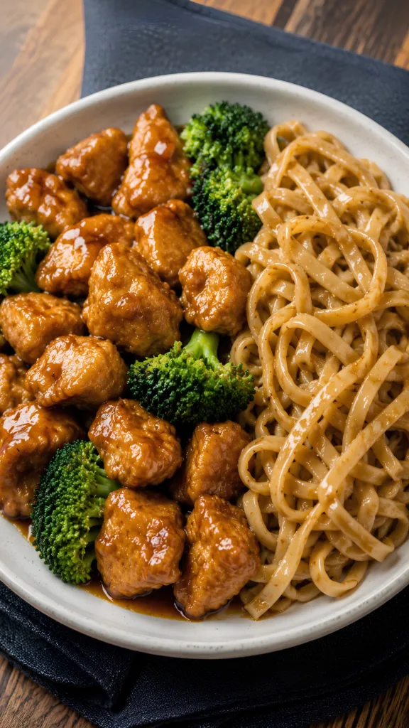 Noodles with chicken and broccoli 2