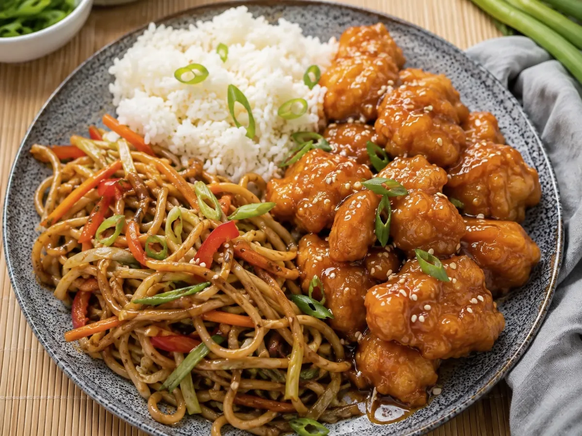 Orange Chicken and Lo Mein 1
