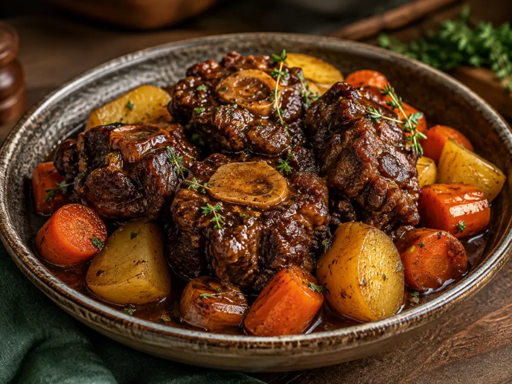 Slow-Braised Oxtails with Potatoes & Carrots 1