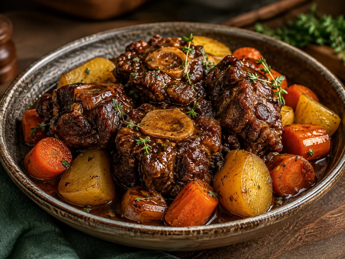 Slow-Braised Oxtails with Potatoes & Carrots 1