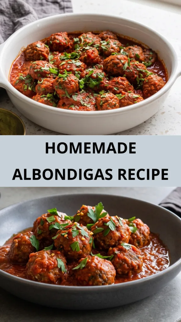 Albondigas Recipe (Homemade Spanish Meatballs) with Rich Tomato Sauce
