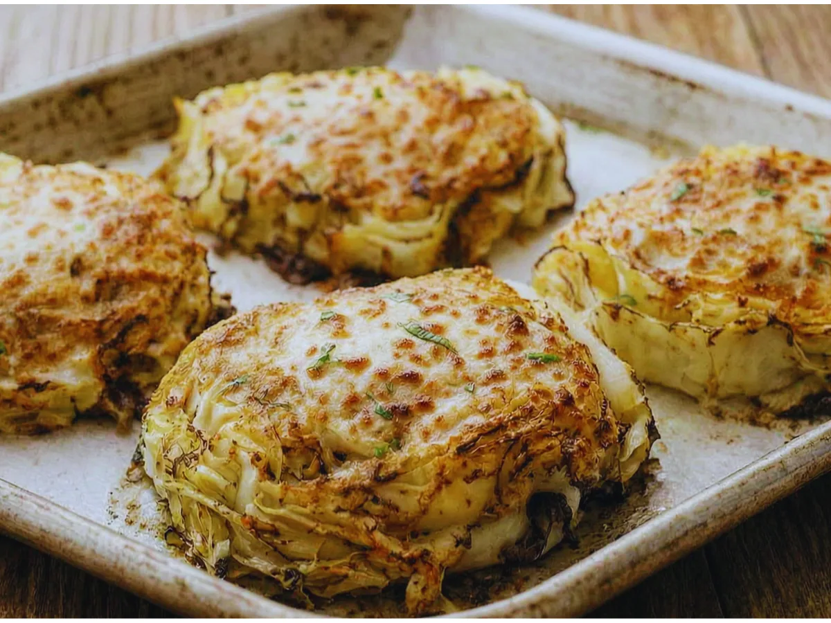 Cheesy Baked Cabbage Steaks 1
