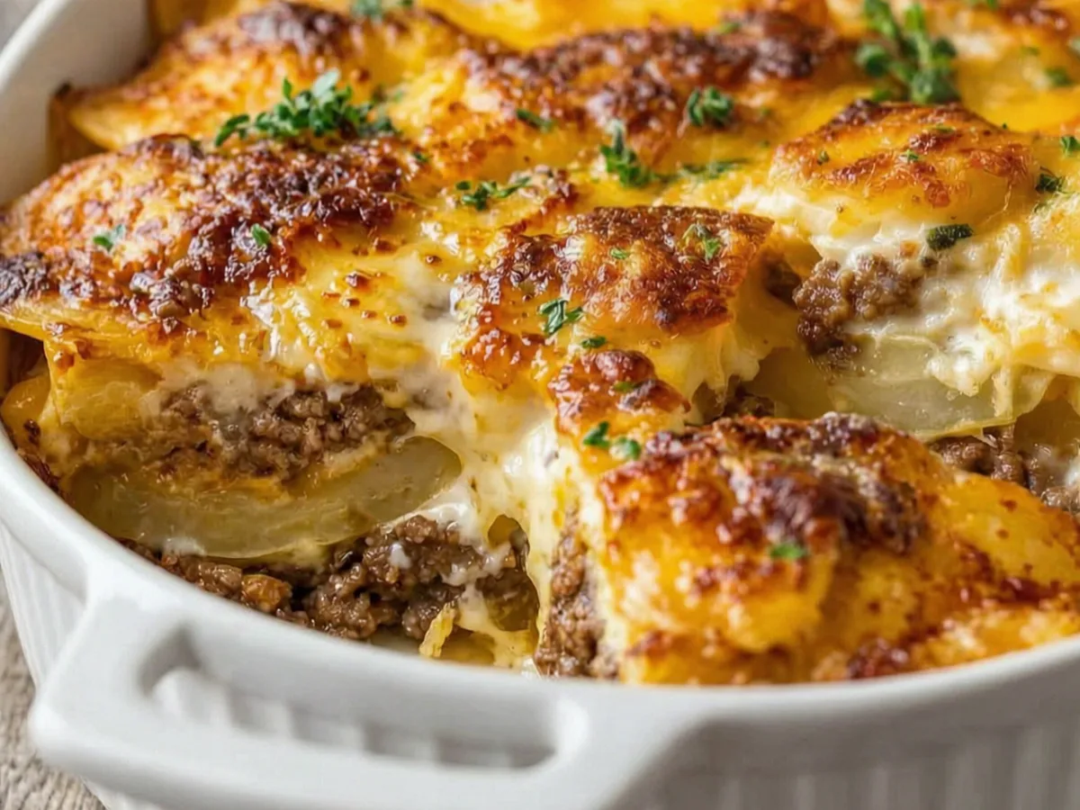 Cheesy Beef & Potato Casserole 1