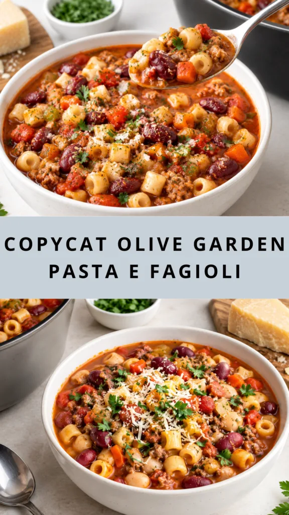 Copycat Olive Garden Pasta e Fagioli (1)