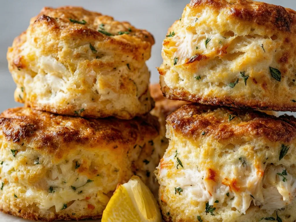 Crab Stuffed Cheddar Bay Biscuits with Lemon Garlic Butter 2