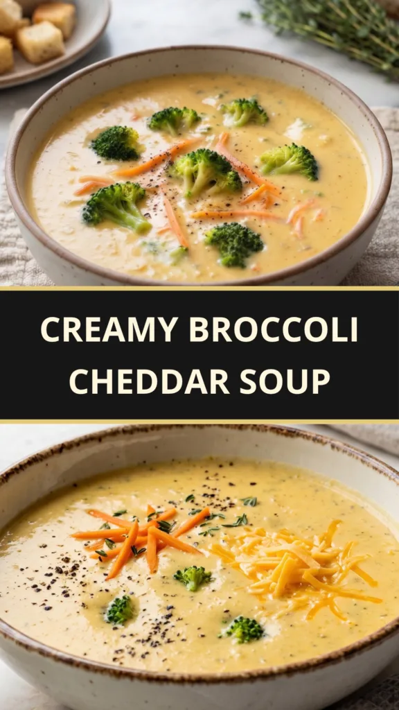 Creamy Broccoli Cheddar Soup