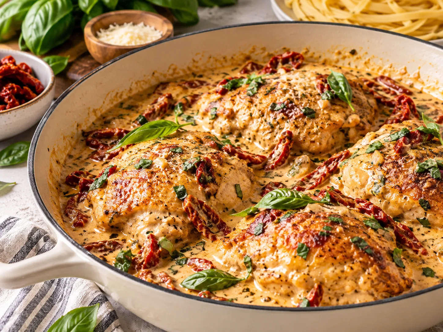Creamy Chicken Thighs with Sun-Dried Tomatoes 1