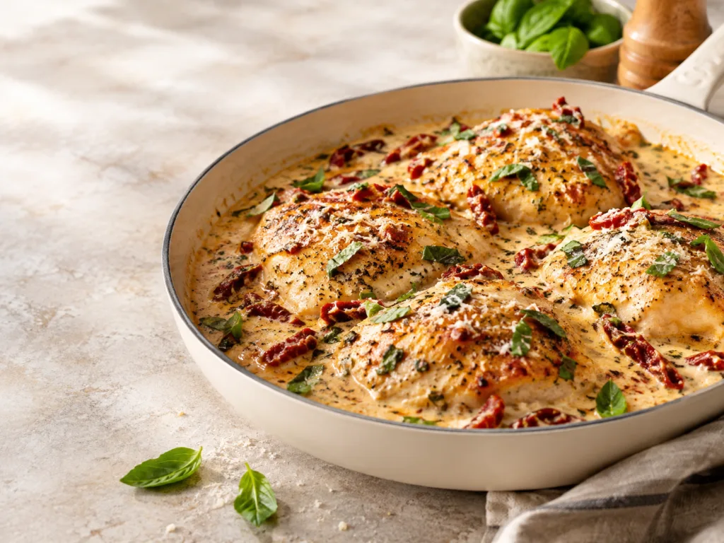 Creamy Chicken Thighs with Sun-Dried Tomatoes 2